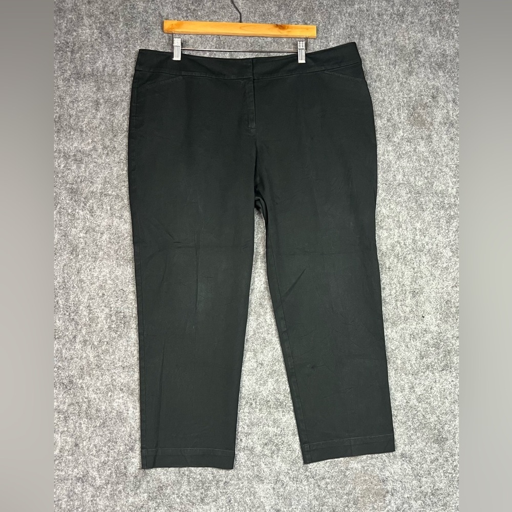 Eileen Fisher Black Ankle Pants 95% Organic Cotton Pants Size XL - Picture 9 of 9
